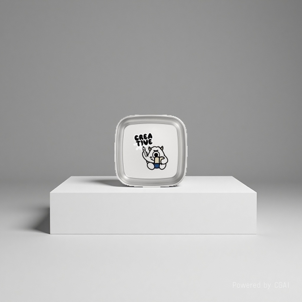 时尚简约高级日常好用实用好物L10909-SN-G2儿童方形酱料碟（1格）S-砂光-双眼怪单眼怪三眼怪 Item Picture