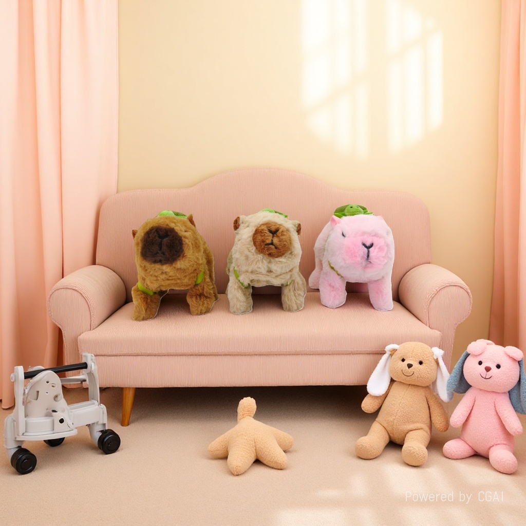 Electric Capibara cute children's toy, safe and non-toxic, parent-child interactive learning toy, imagination and creativity cultivation gift