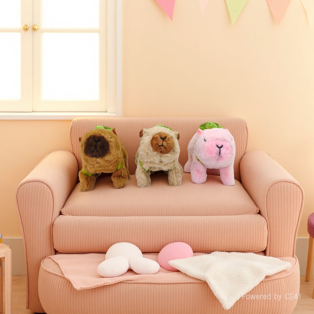 Electric Capibara cute children's toy, safe and non-toxic, parent-child interactive learning toy, imagination and creativity cultivation gift Specification image