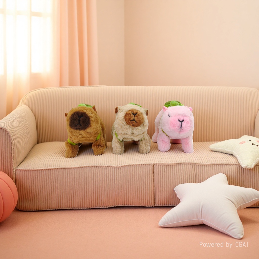Electric Capibara cute children's toy, safe and non-toxic, parent-child interactive learning toy, imagination and creativity cultivation gift Application Scenario