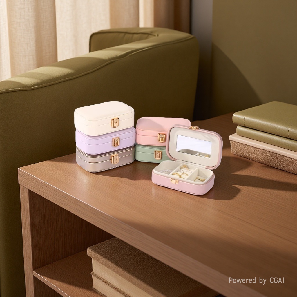 Jewelry storage box, jewelry bag, bracelet box, necklace gift box, simple dust-proof storage box details Picture