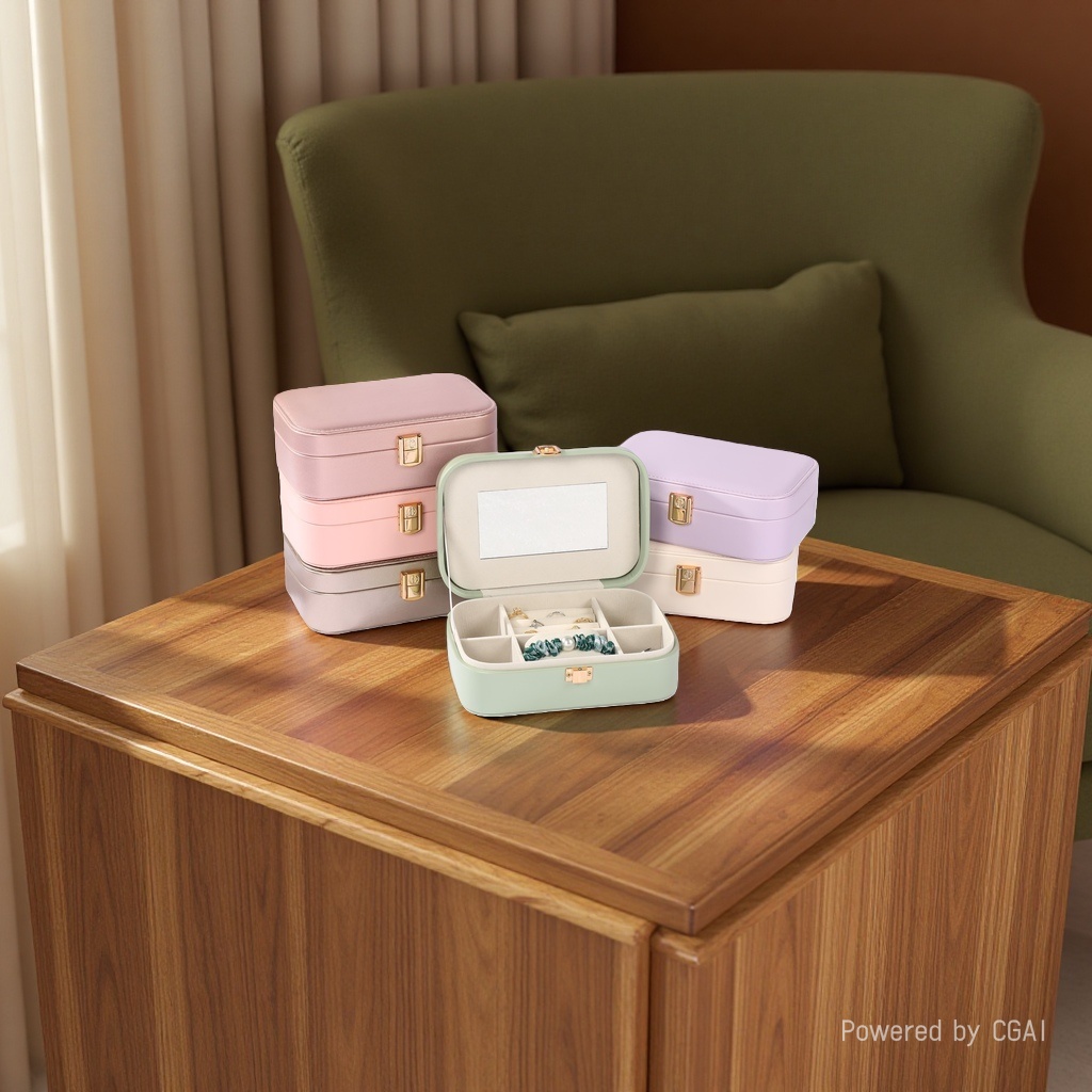 Jewelry, luggage, storage box, jewelry box, necklace gift box, simple and elegant, dust-proof and anti-oxidation Specification image
