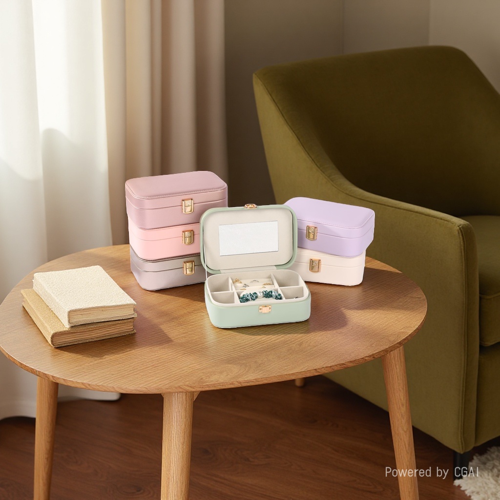 Jewelry, luggage, storage box, jewelry box, necklace gift box, simple and elegant, dust-proof and anti-oxidation details Picture