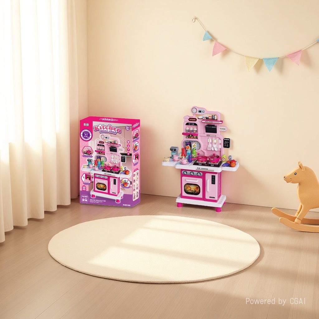 Girls' little toys for playing house, kitchen toy sets, tableware and kitchenware toys
