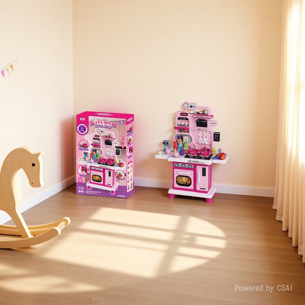Girls' little toys for playing house, kitchen toy sets, tableware and kitchenware toys Application Scenario