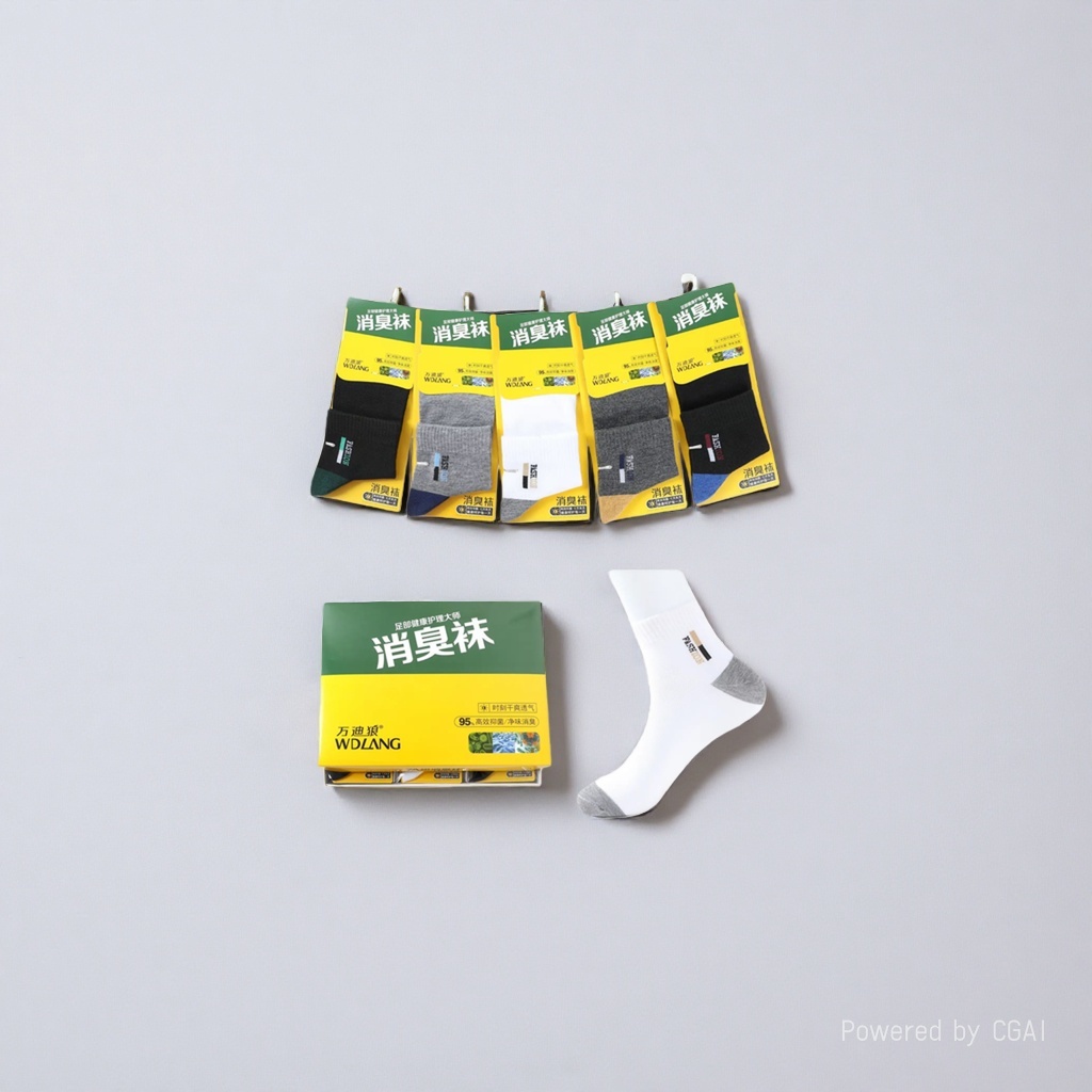 Wandi Wolf Men's deodorizing socks, shoes and socks Deodorant Xiaodie Daily Chemical packaging display picture Specification image