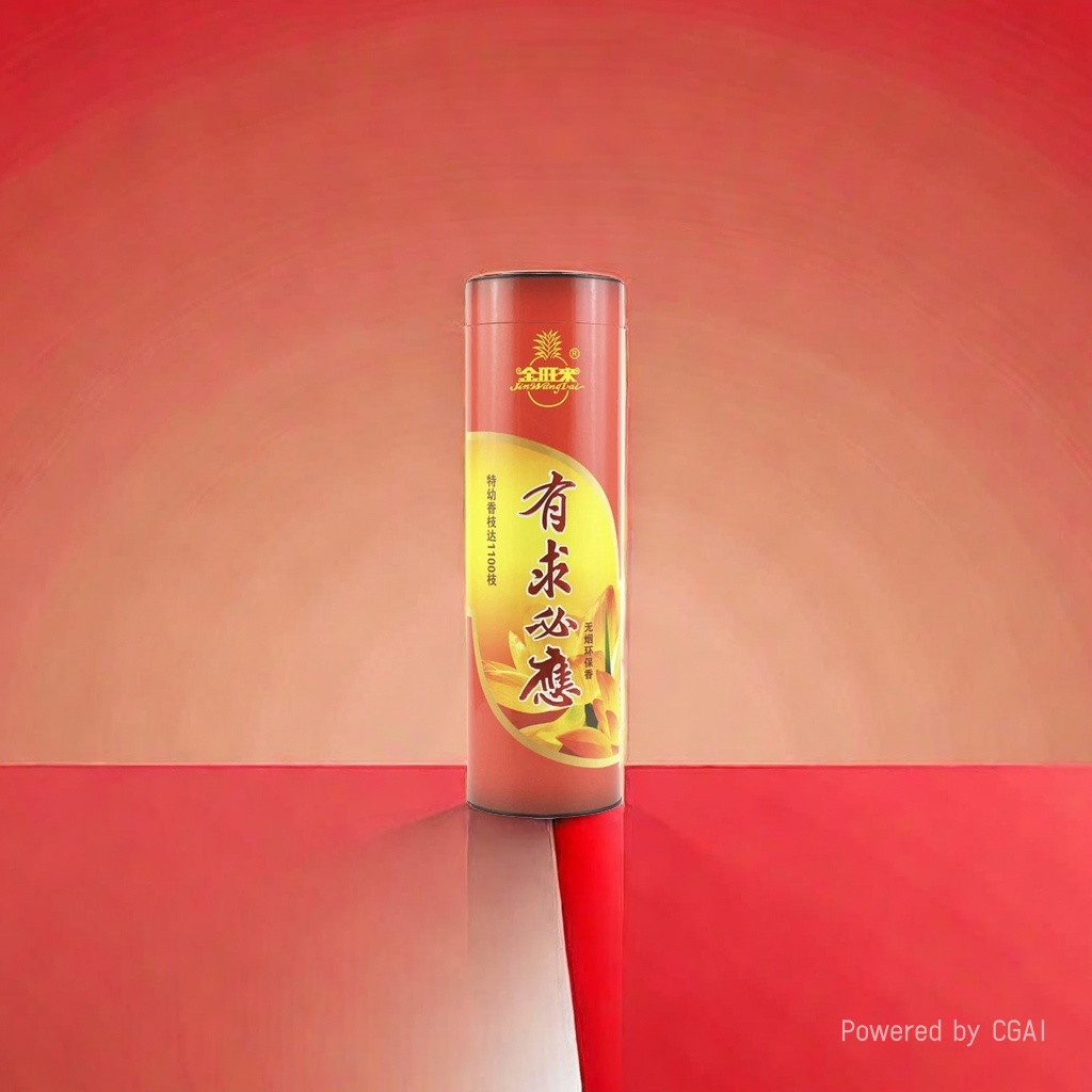 Jinwanglai's red cylindrical smokeless eco-friendly incense, 32 cm smokeless eco-friendly incense, bamboo stick incense, and Buddha worship incense Specification image