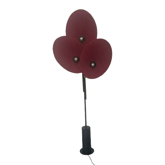 Red petal-shaped sunset creative floor lamp, multi-functional standing study lamp Item Picture