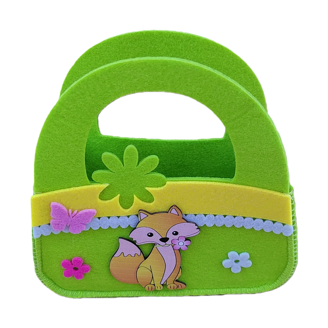 Green felt fox handbag, felt gift bag, simple PP hand-held bag, frosted PVC plastic bag Item Picture