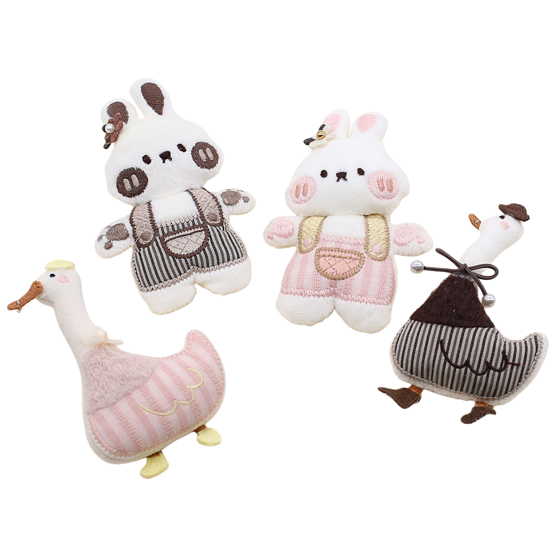 New plush rabbit DIY clothing accessories, forest-style duck shoes, socks, hats, bags, gloves, scarves, decorative accessories