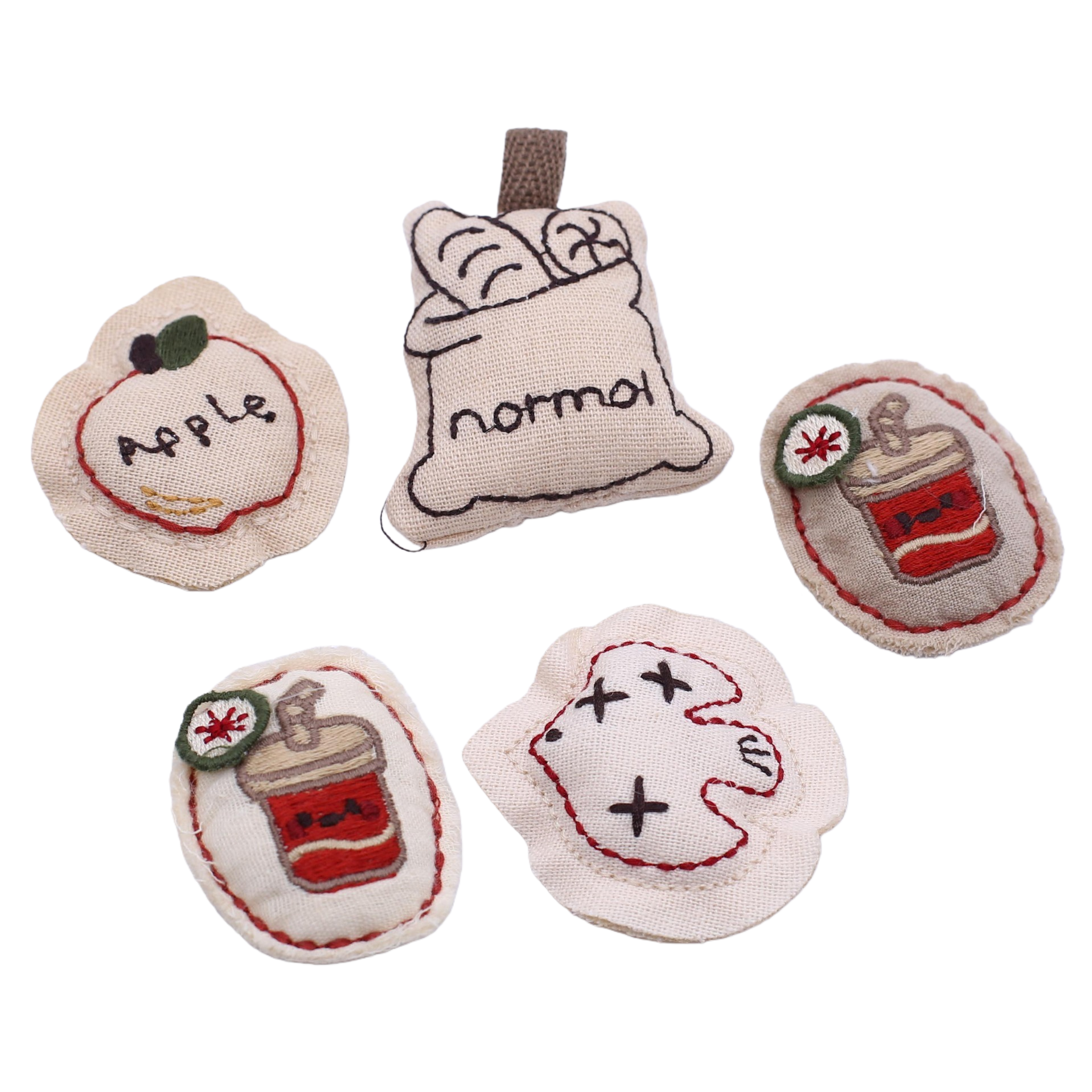 Japanese-style fabric, cotton, linen, bread pendants, DIY clothing accessories, Apple decorations, luggage accessories, shoes, socks, hats and accessories