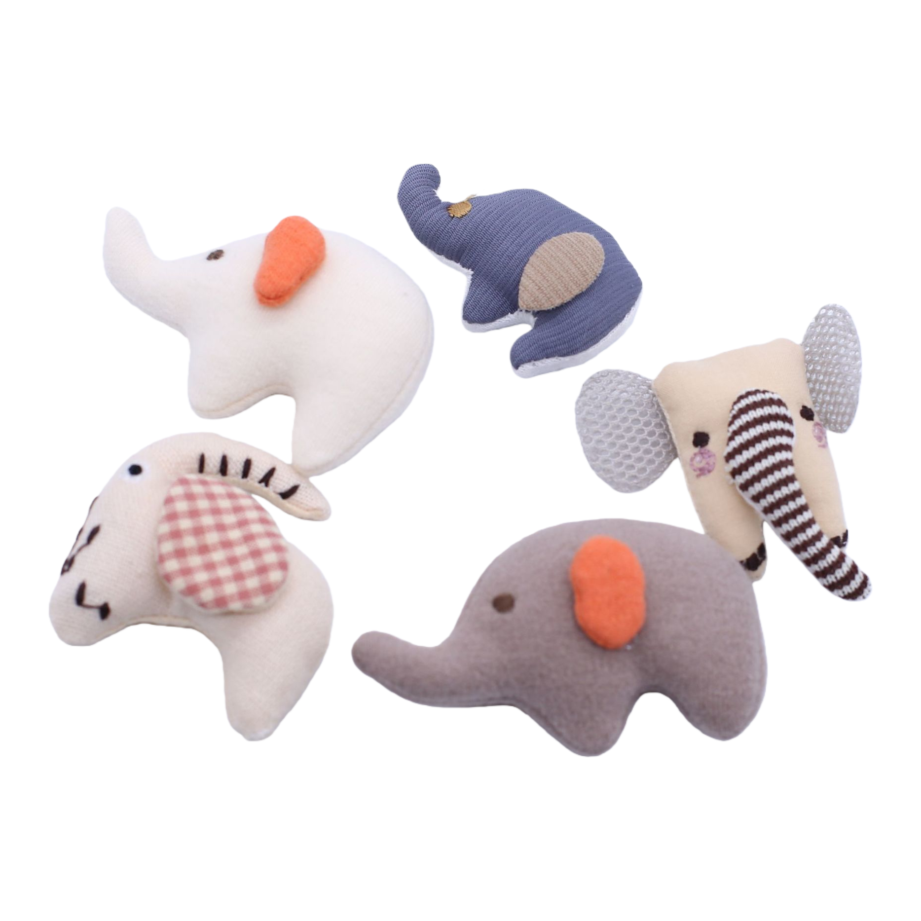 Cotton-filled elephant DIY clothing accessories, shoes, socks, hats, fabric accessories, phone cases, packaging ornaments, materials and auxiliary materials