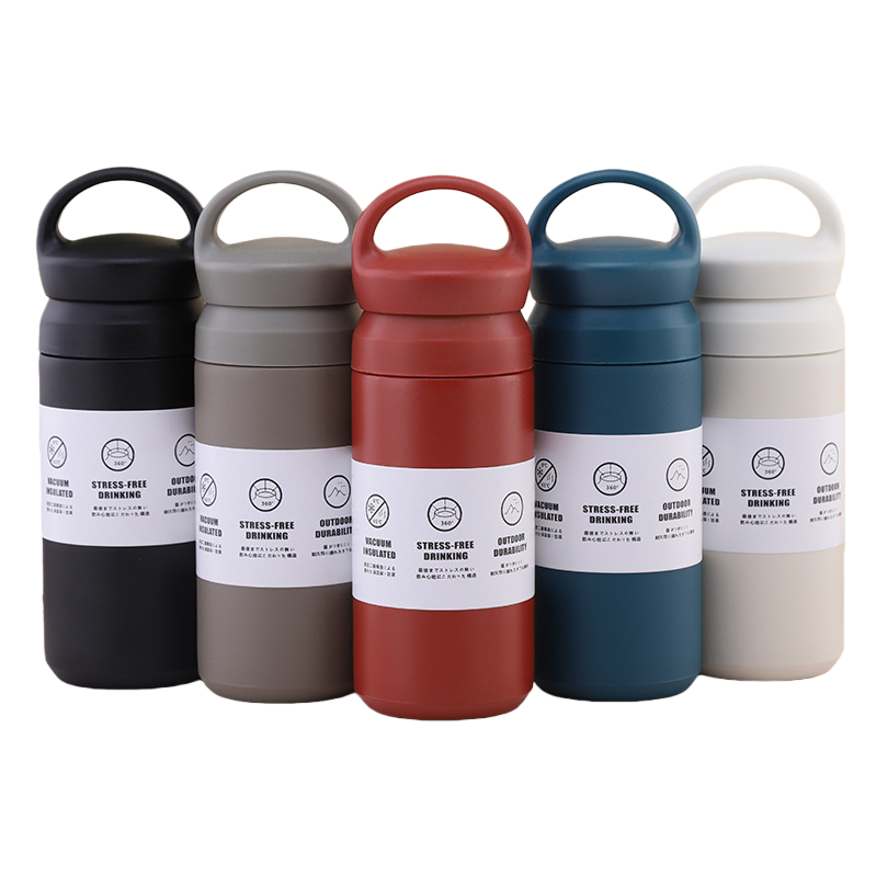 Nuevo acero inoxidable 304 tazas aislantes de doble capa tazas de café elemento de coche tazas de cuerpo recto portátil portátil taza de agua 350ml Item Picture