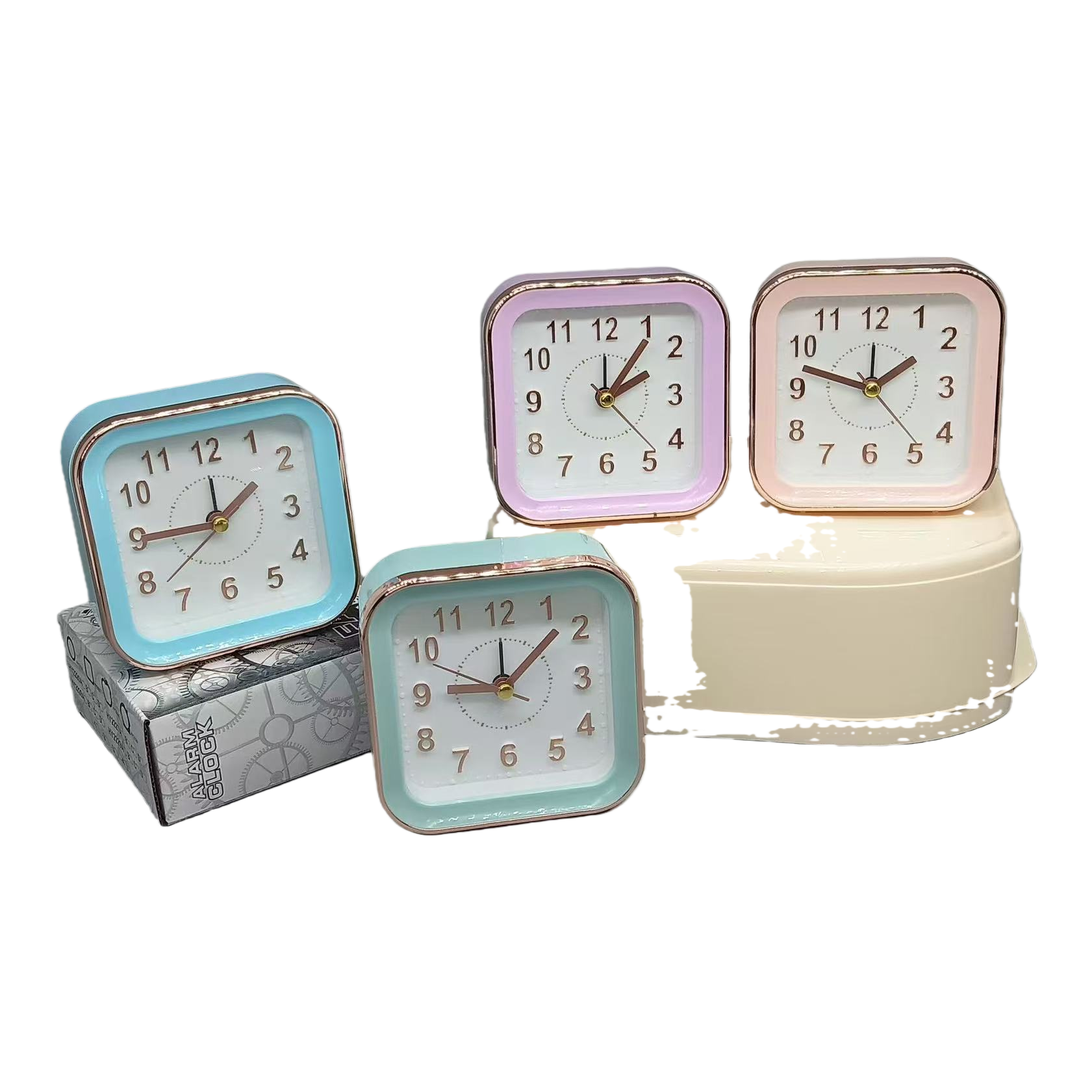 Gold-plated digital smart bedside alarm clock Item Picture