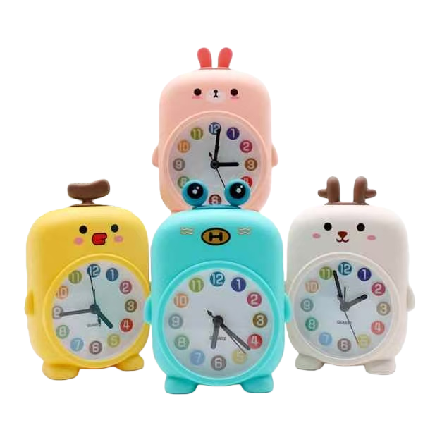 Cartoon smart bedside alarm clock, 12-hour setting alarm clock Item Picture