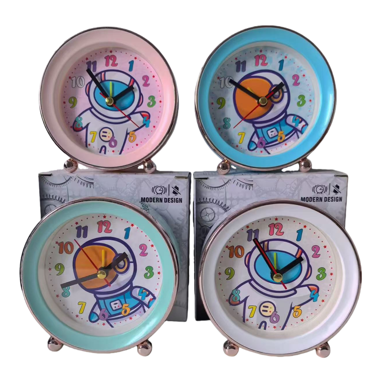 Disc cartoon smart bedside alarm clock, 12-hour setting alarm clock Item Picture