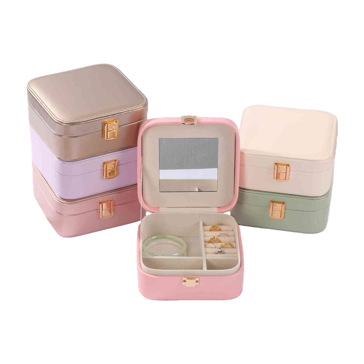 Jewelry storage box, jewelry box, jewelry box, necklace gift box, dust-proof, large capacity Item Picture