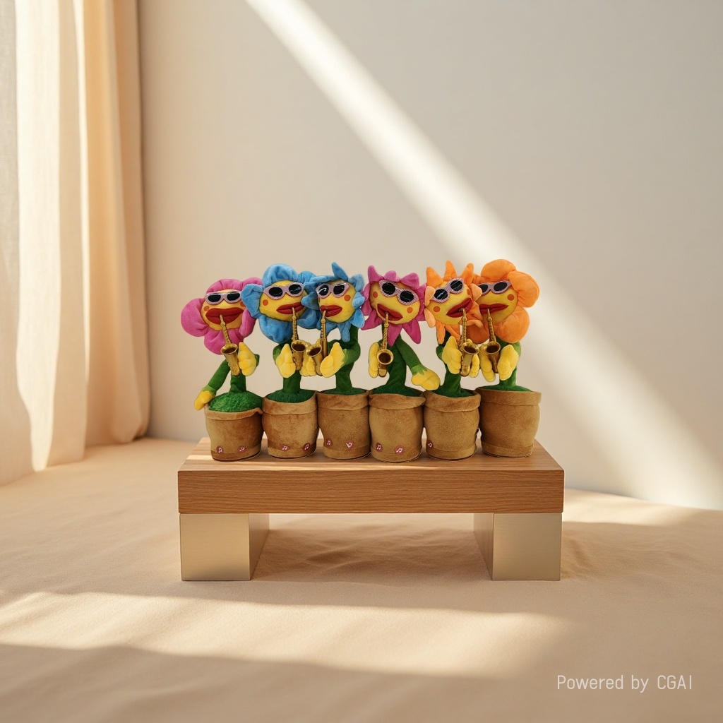 The rotating rod series features enchanting flower rotating rods, multi-functional musical instrument ornaments, festival gifts, etc Specification image