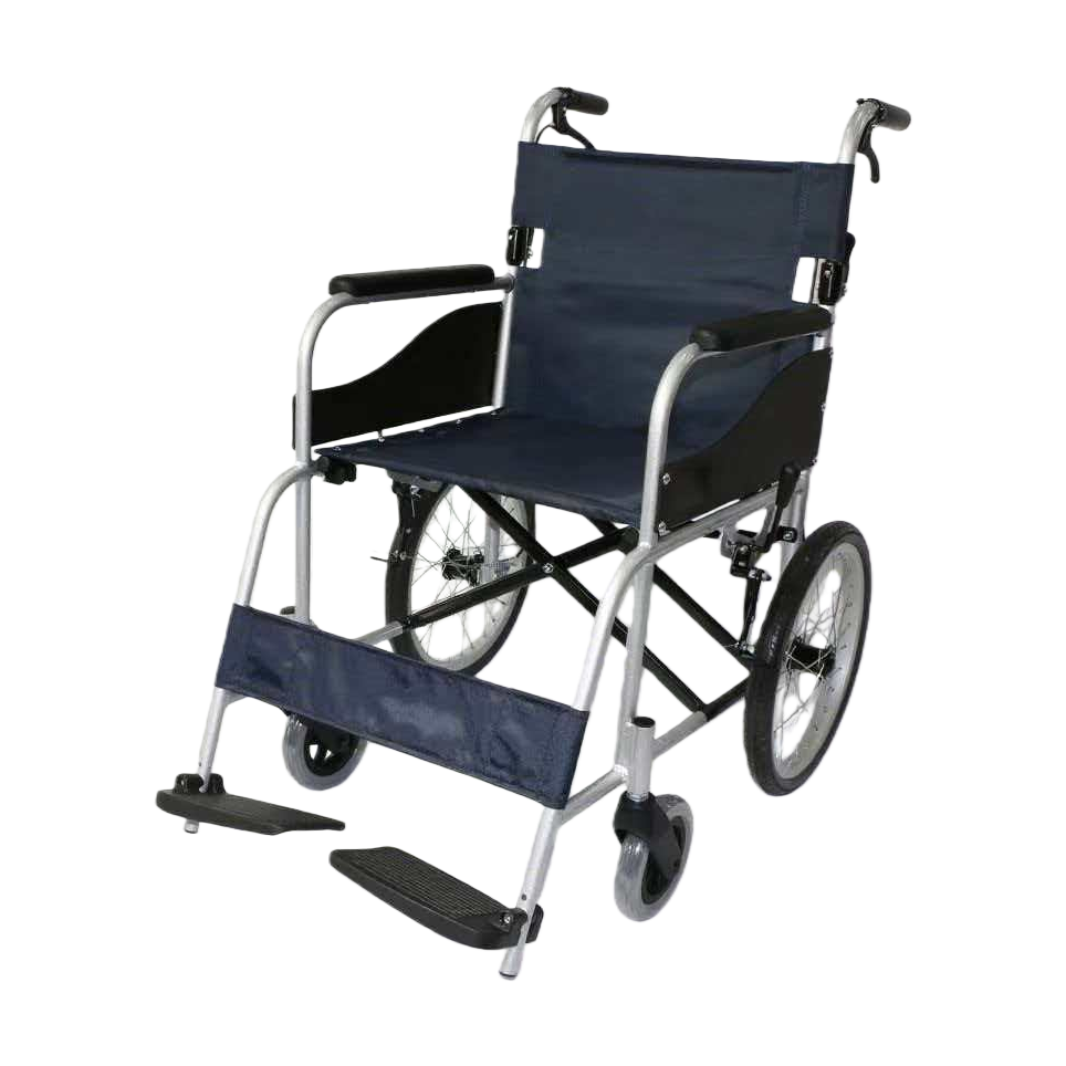 Aluminum alloy wheelchair, special wheelchair for the elderly, swivel wheel outdoor walking aid chair Item Picture