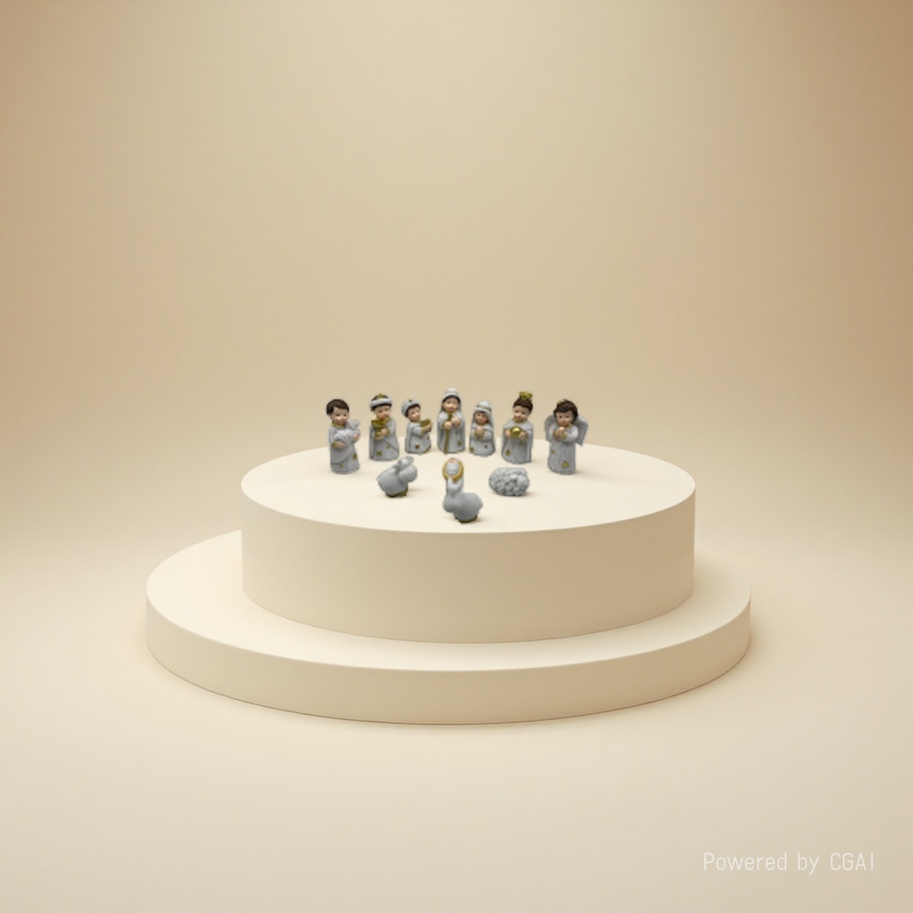 Handmade ceramic figure ornaments