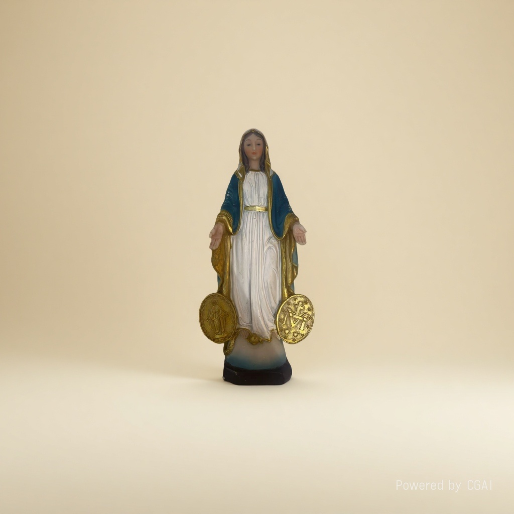 Resin statue ornaments of the Holy Mother Mary, religious Buddha statues, divine statues, resin Buddha statues, home ornaments, festival decorations details Picture