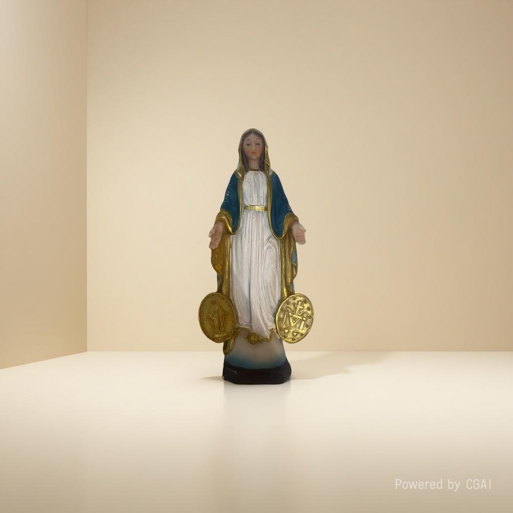 Resin statue ornaments of the Holy Mother Mary, religious Buddha statues, divine statues, resin Buddha statues, home ornaments, festival decorations Specification image