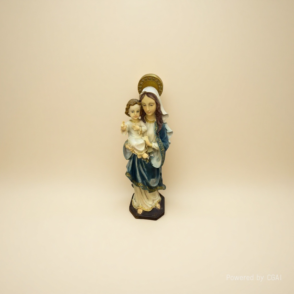 Large resin statues of the Virgin Mary, religious Buddha statues, and resin Buddha statues details Picture