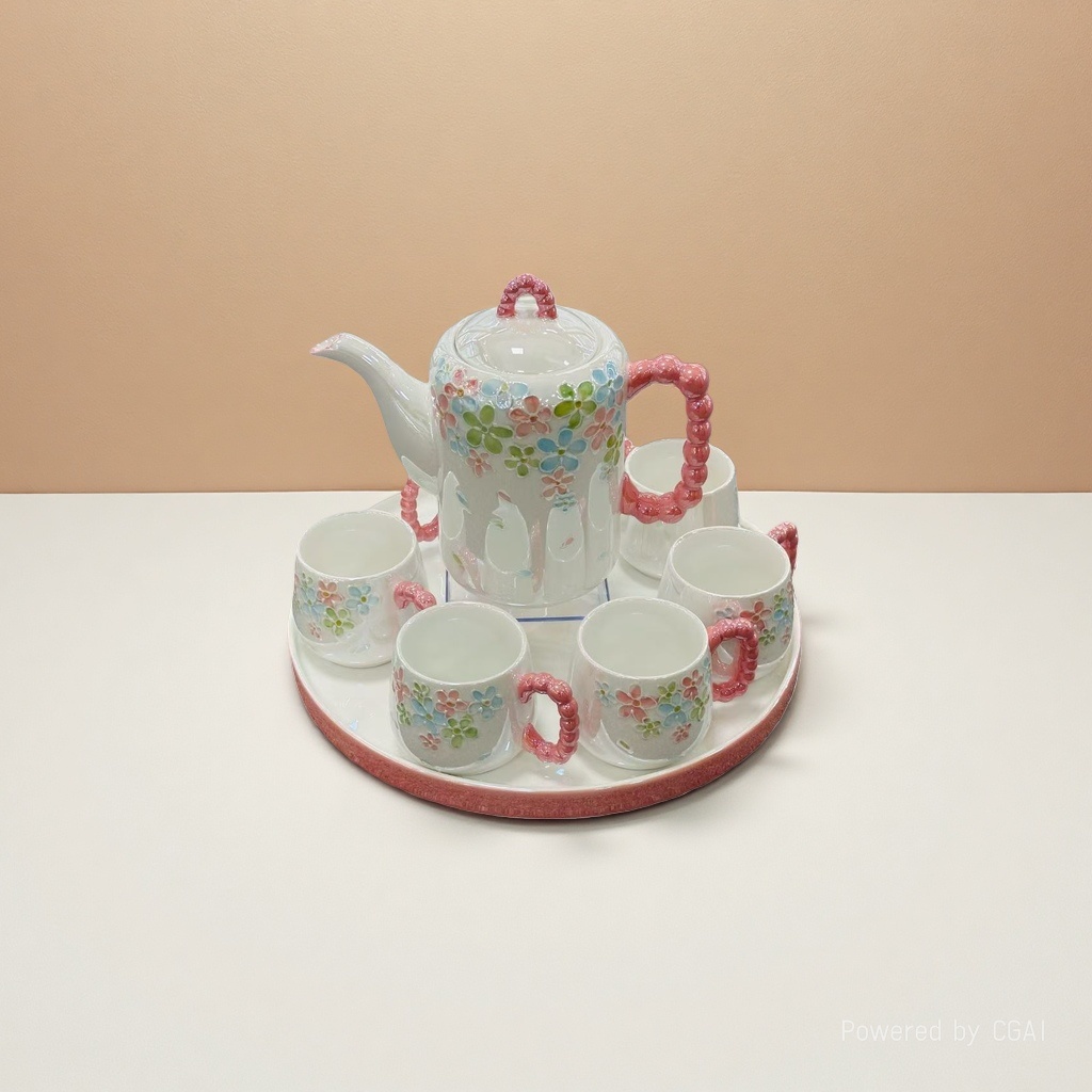 European-style light luxury high-temperature resistant ceramic water set, cup set, tea set, wedding gift for the newlyweds, high-end