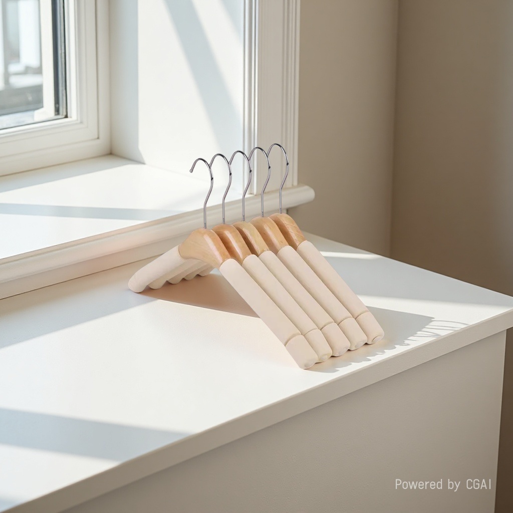 Solid wood sponge clothes hanger, anti-slip and traceless, household clothes hanger, clothes rack, clothing store storage clothes hanger, anti-shoulder corner clothes drying rack Specification image