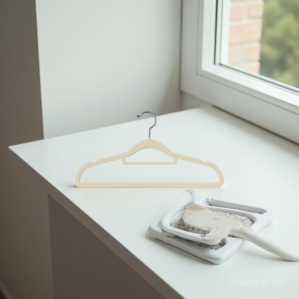 Autumn and winter flocked clothes drying rack, anti-slip and traceless clothes rack, dormitory home, autumn and winter clothing store, down and cotton clothes hanger details Picture