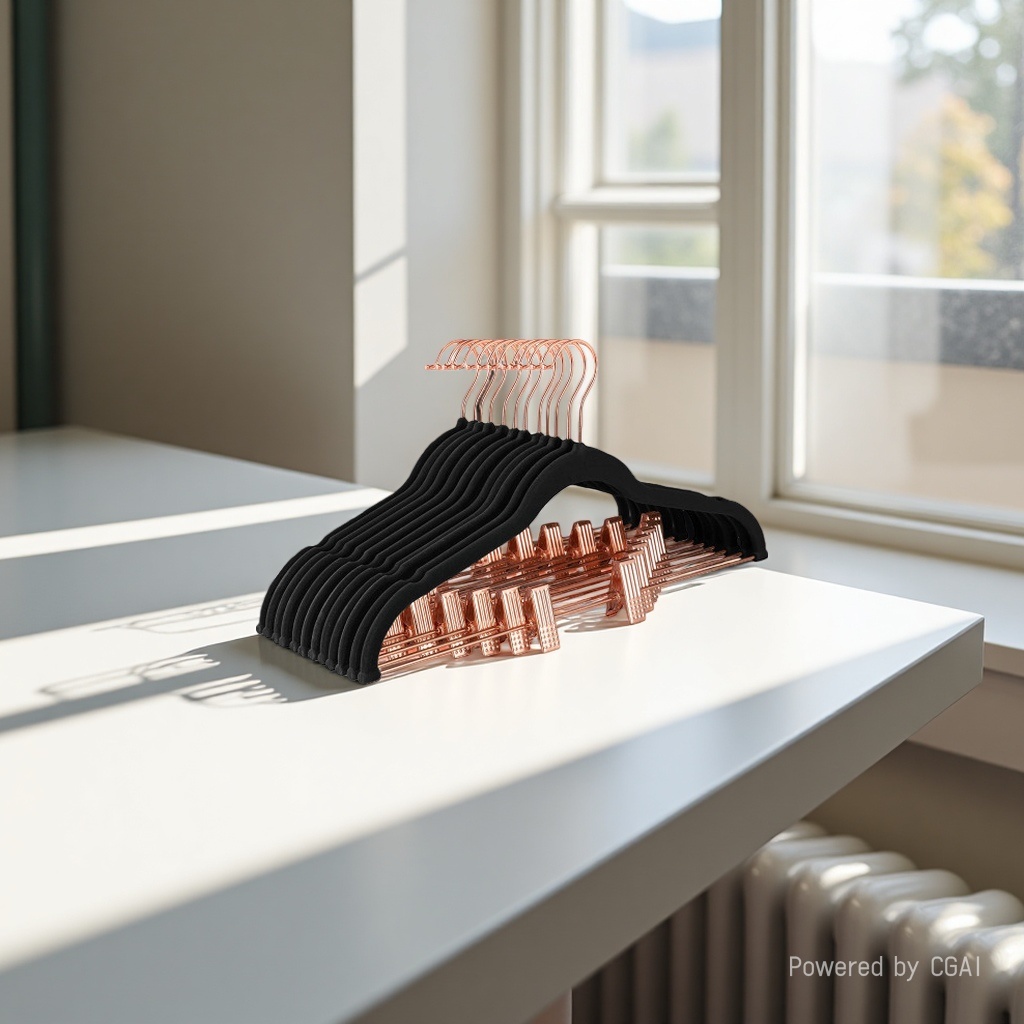 Adult flocking clothes drying rack with clips, telescopic and anti-slip pants rack, wholesale of traceless flocking clothes for clothing stores Application Scenario