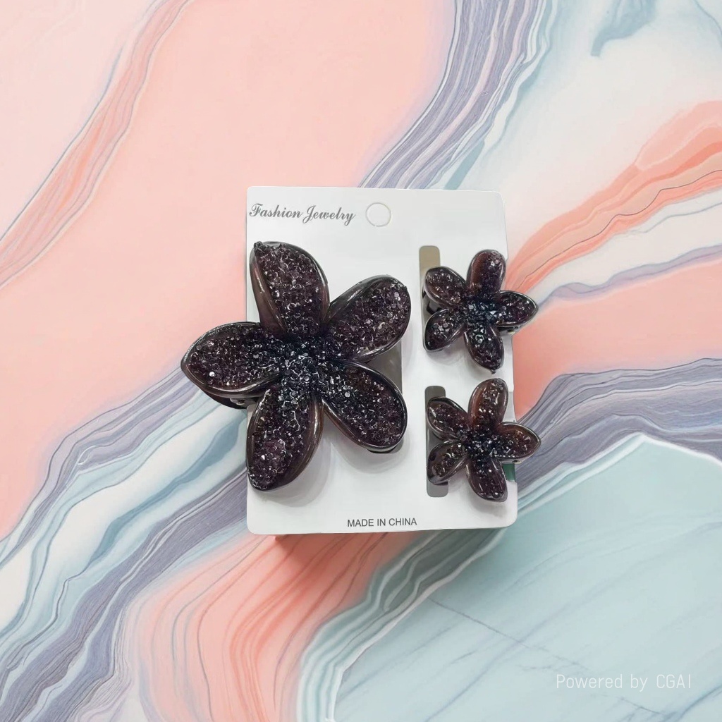 Fashionable jewelry, flower-shaped shark clips, hairpins, hair accessories, cute and exquisite beauty accessories for women details Picture