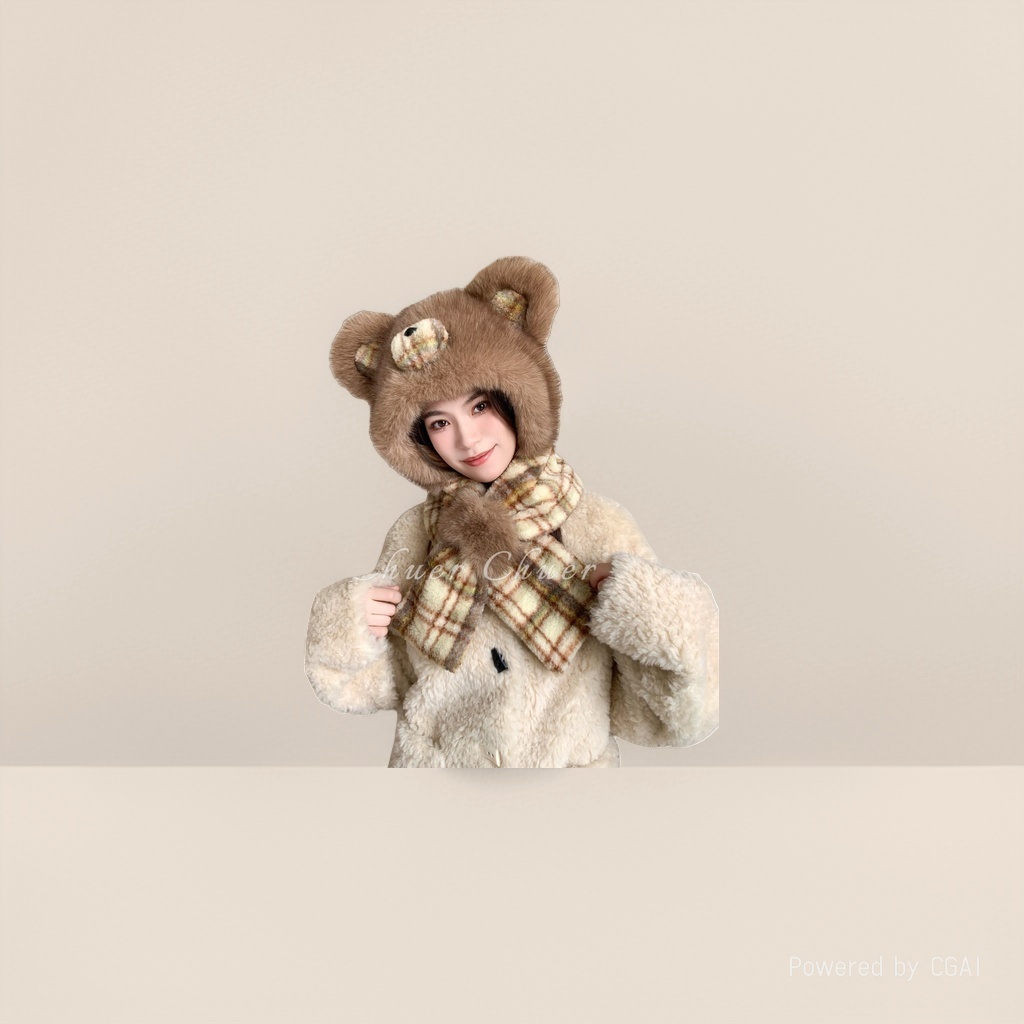 丝巾扣/熊头配件服装产品图