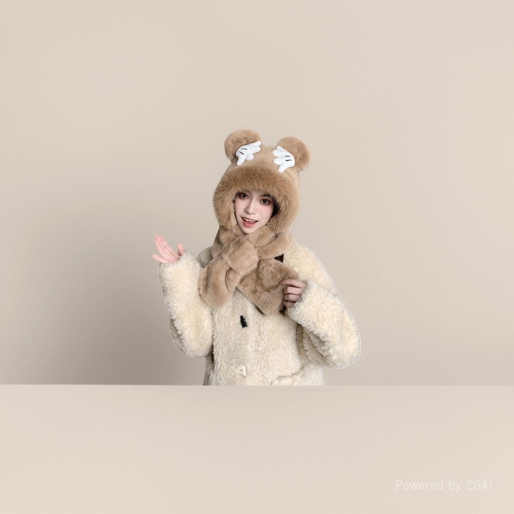 丝巾扣/熊头配件服装细节图