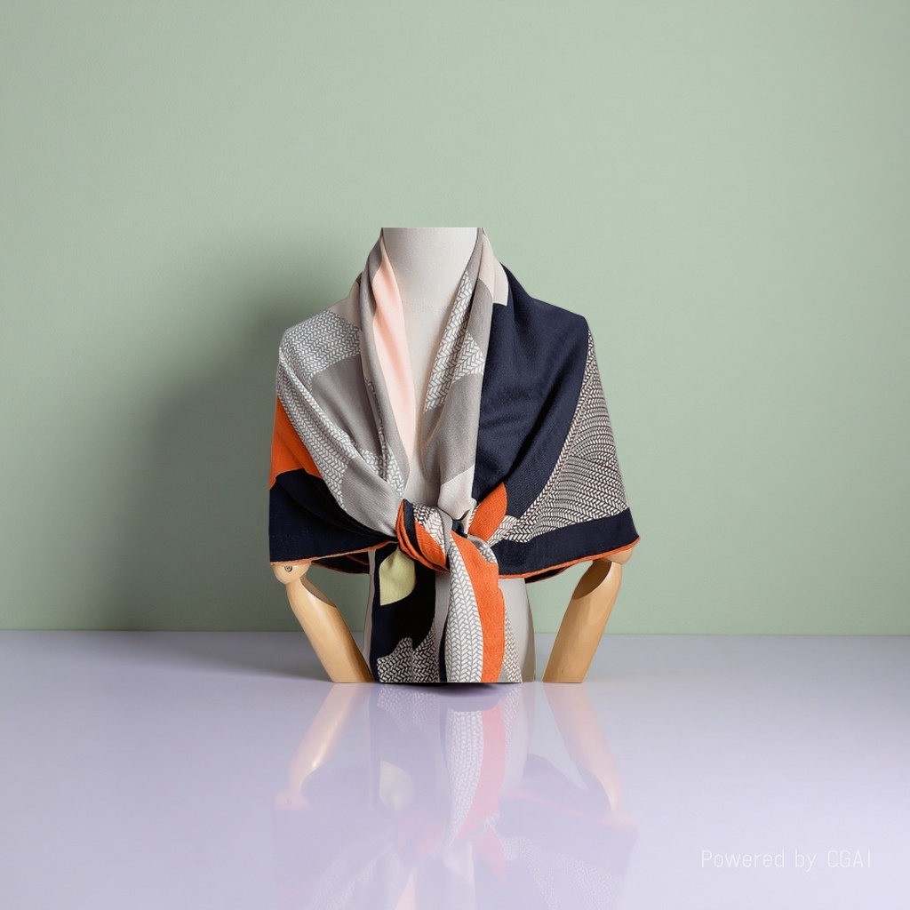 Muslim women's long wool scarf, ribbon shawl, silk scarf, square scarf