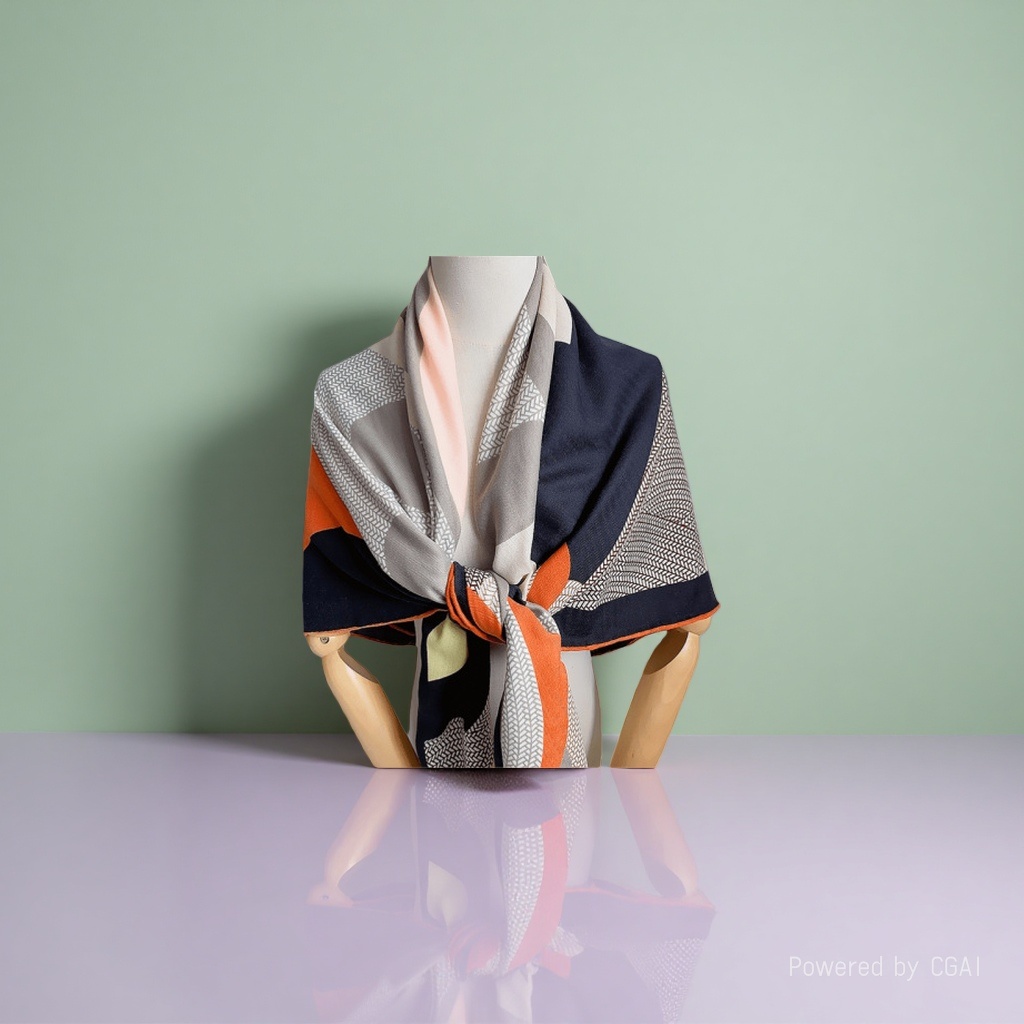 Muslim women's long wool scarf, ribbon shawl, silk scarf, square scarf details Picture