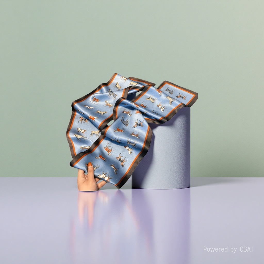 Silk scarves, ribbons, small silk scarves, square scarves and shawls are elegant and versatile Application Scenario