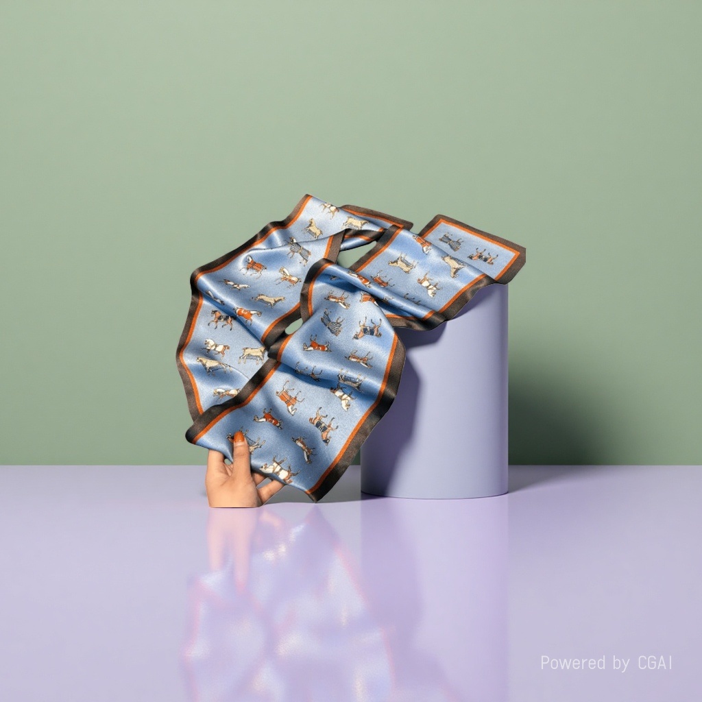 Silk scarves, ribbons, small silk scarves, square scarves and shawls are elegant and versatile Specification image