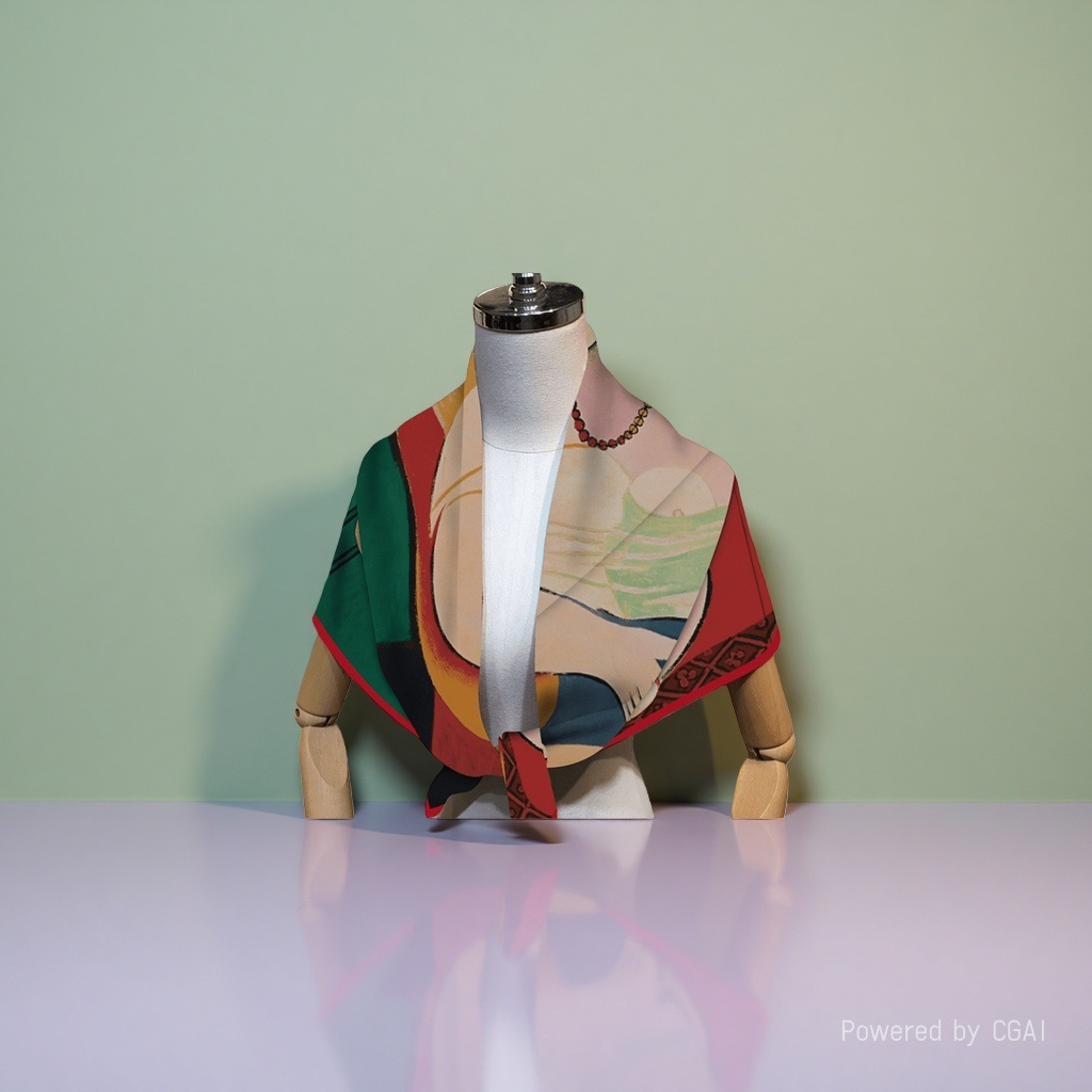Silk scarf, ribbon scarf, square scarf, shawl, small silk scarf, 100x30cm, 1449, 32035 details Picture