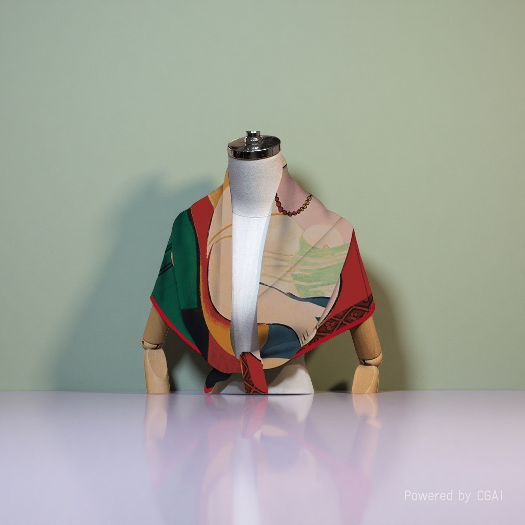 Silk scarf, ribbon scarf, square scarf, shawl, small silk scarf, 100x30cm, 1449, 32035