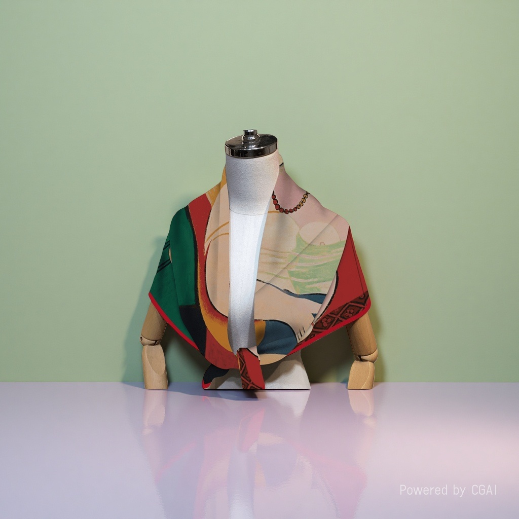 Silk scarf, ribbon scarf, square scarf, shawl, small silk scarf, 100x30cm, 1449, 32035 Specification image