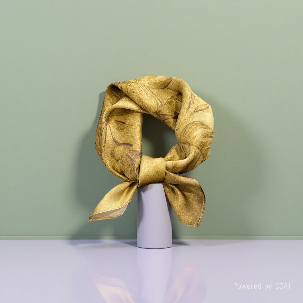 Silk scarf, ribbon scarf, square scarf, shawl, small silk scarf 100, natural, soft, breathable details Picture