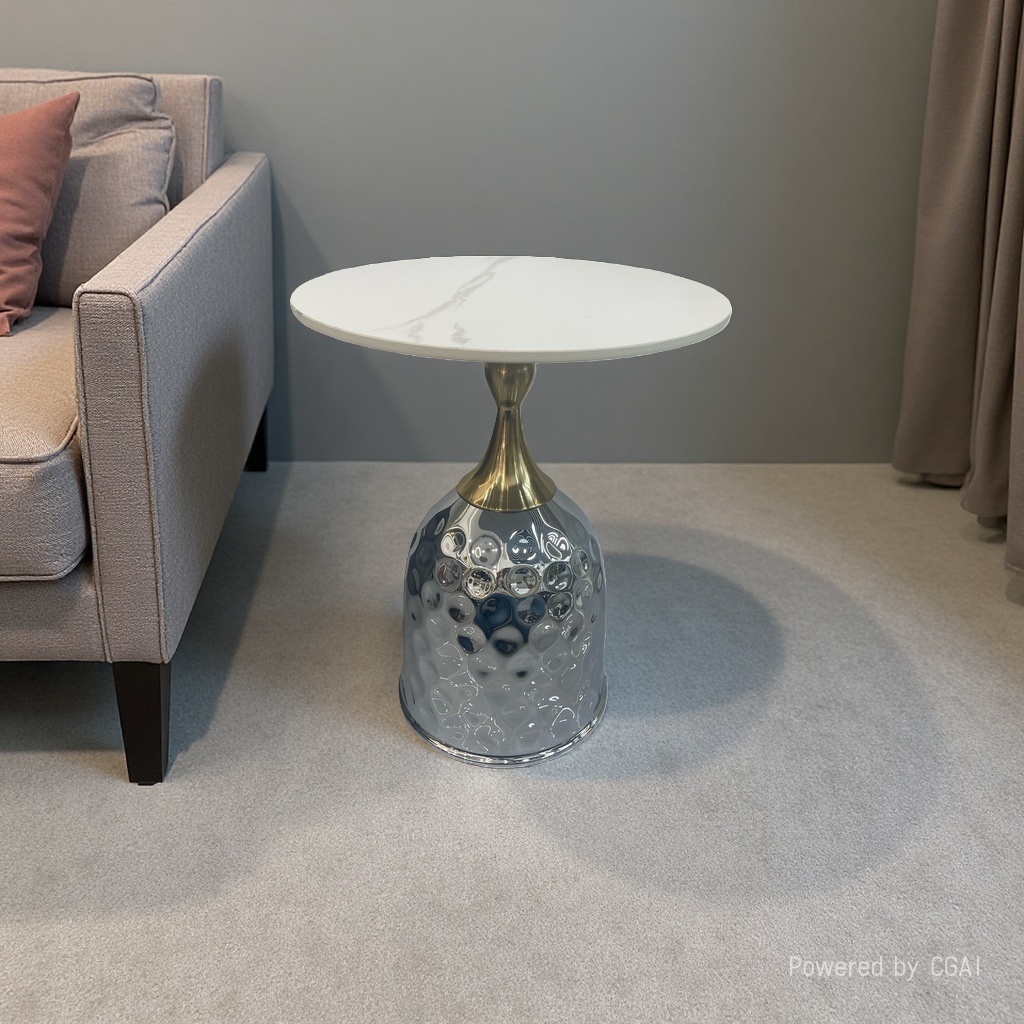 大理石茶几铁艺家居铁艺椭圆大理石