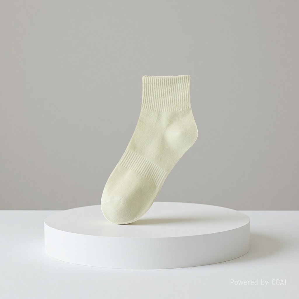 Yin Kai Knitting - Men's and Women's Summer Thin Solid Color Sweat-absorbing and odor-proof Short Socks Pure Cotton Breathable Thin Mesh Business Short Socks 163210135