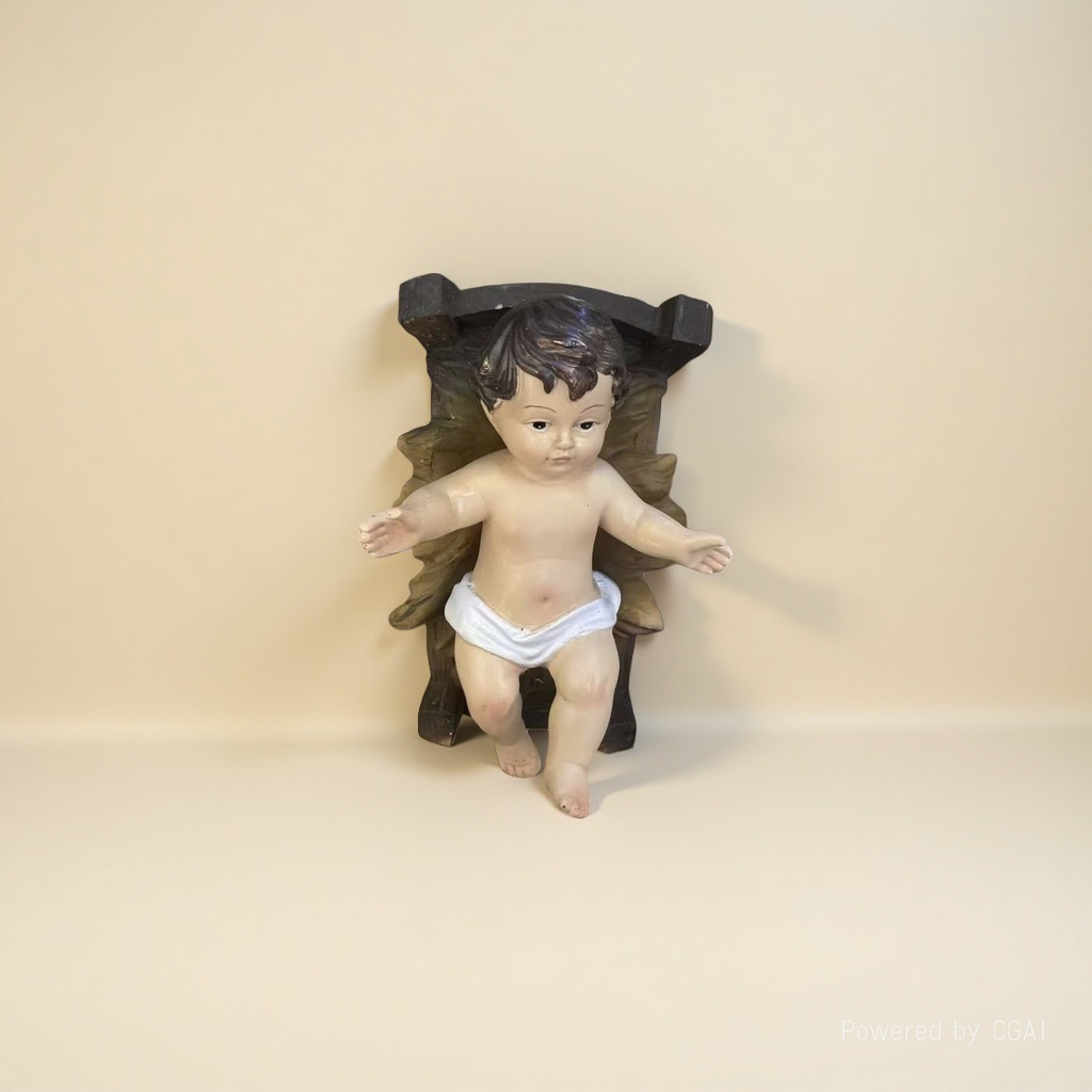 Virgin Mary Jesus baby Buddha statue, religious deity resin Buddha statue details Picture