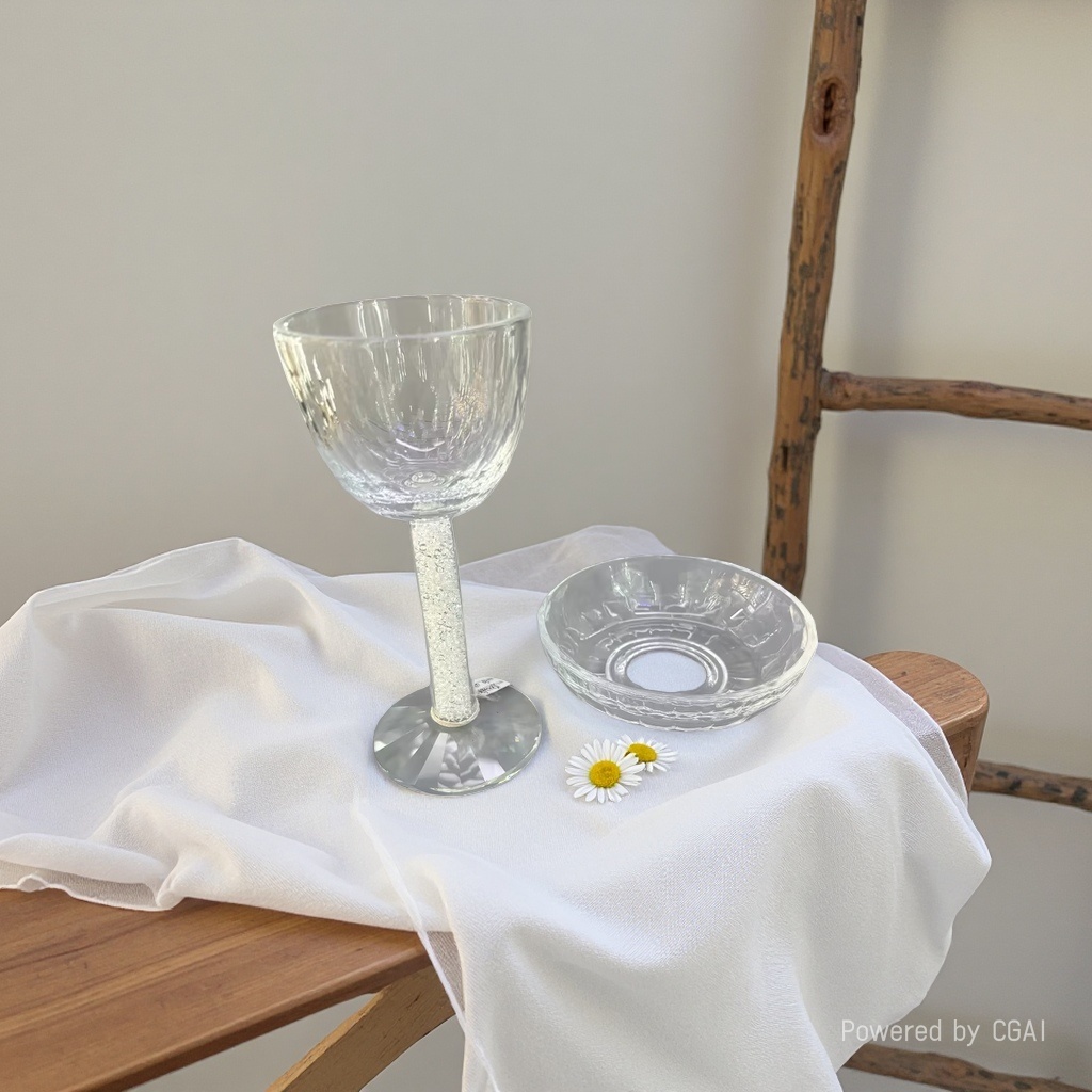 ins popular wine glass set, home embossed wine glass, Champagne glass, lead-free crystal glass tall glass Application Scenario