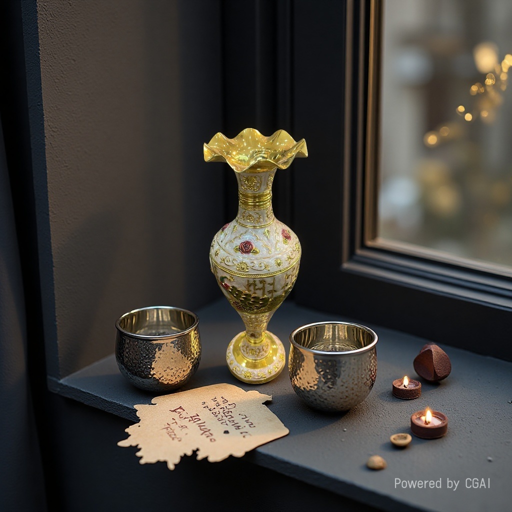 花瓶/家居装饰摆件/生态瓶/亚克力花瓶/竹柏盆栽花瓶产品图