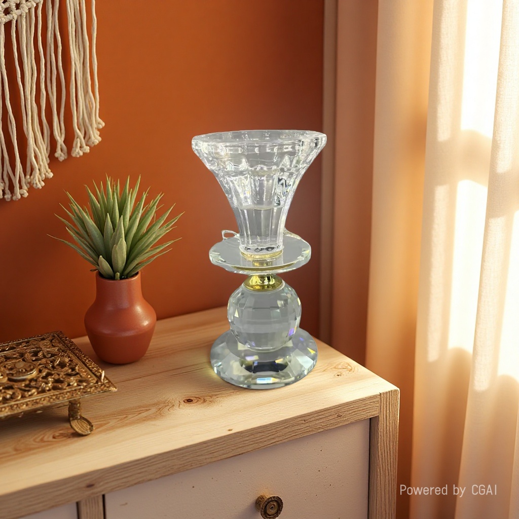 Crystal glass candlesticks, indoor wedding and wedding decoration items, candle holders, wholesale household goods details Picture