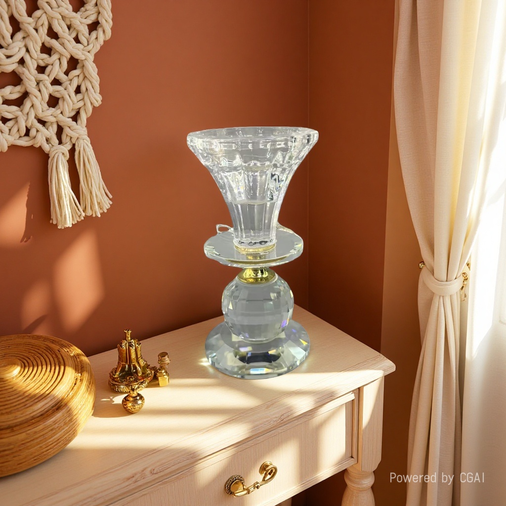 Crystal glass candlesticks, indoor wedding and wedding decoration items, candle holders, wholesale household goods Specification image