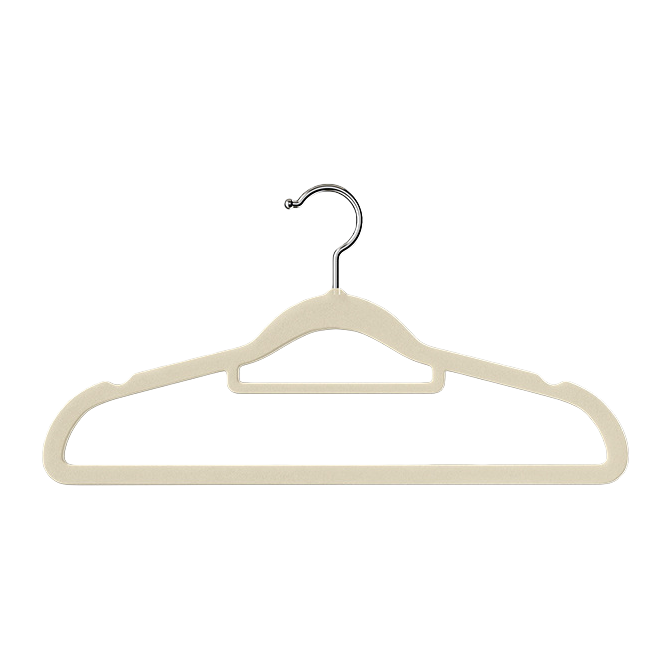 Autumn and winter flocked clothes drying rack, anti-slip and traceless clothes rack, dormitory home, autumn and winter clothing store, down and cotton clothes hanger Item Picture